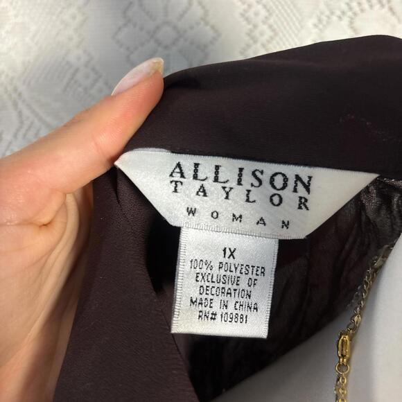 vintage brown lace fairy core button up blouse - Picture 3 of 4